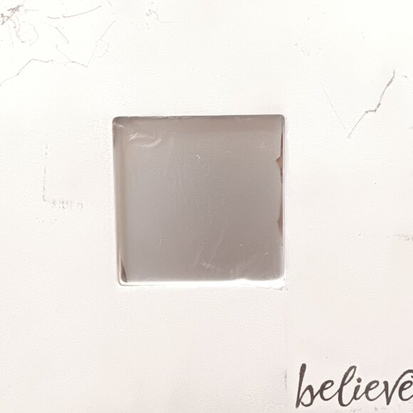 IKEA MALMA Framed Art Mirror- Square-BELIEVE-White-Gray-10x10 - Picture 9 of 12